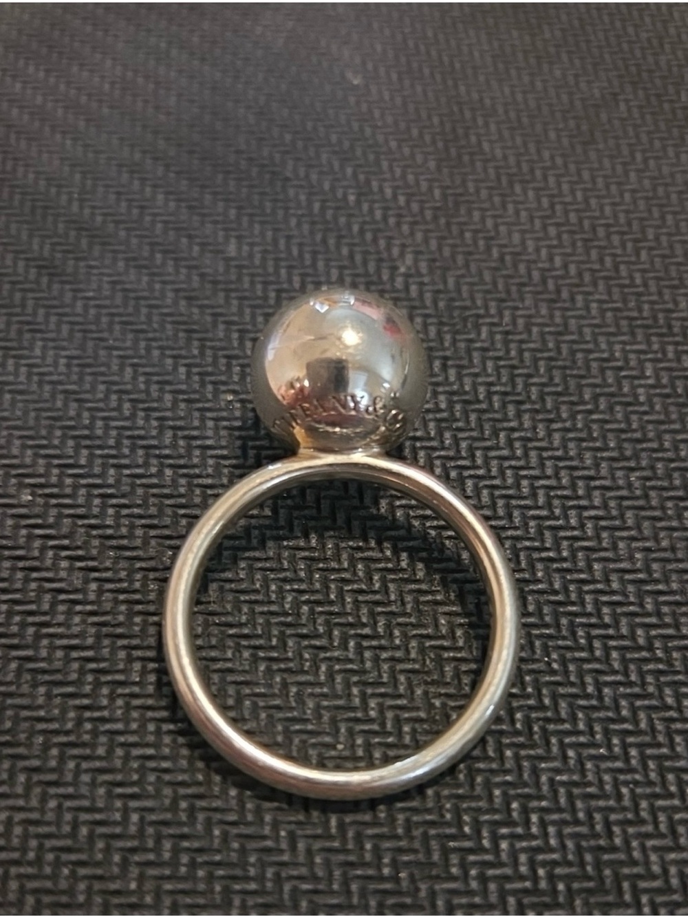 Tiffany & Co. Polished Silver Ball Ring